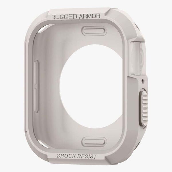 Spigen Husa pentru Apple Watch 4 / 5 / 6 / SE / SE 2 / 7 / 8 / 9 (44mm/45mm) - Spigen Rugged Armor - Dune Beige 8809971222587 έως 12 άτοκες Δόσεις