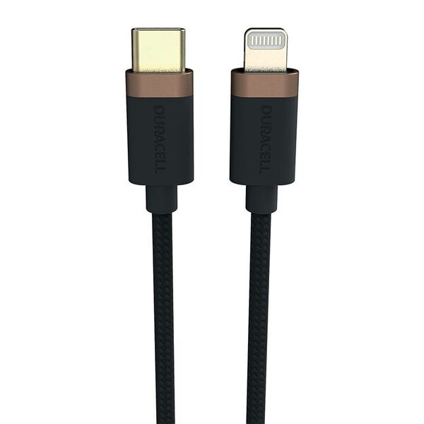 Duracell Duracell USB-C cable for Lightning 1m (Black) 040811 5056304399963 USB9012A έως και 12 άτοκες δόσεις