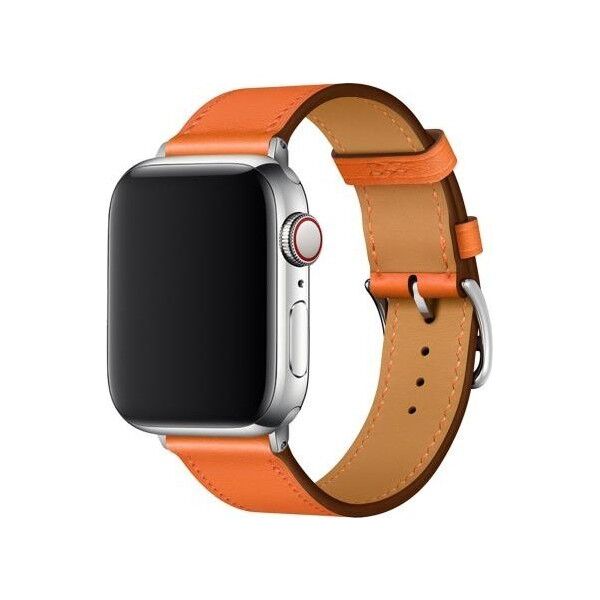 Λουράκι Devia Elegant PU Leather Apple Watch (42/ 44/ 45/ 49mm) Πορτοκαλί 6938595365485 6938595365485 έως και 12 άτοκες δόσεις