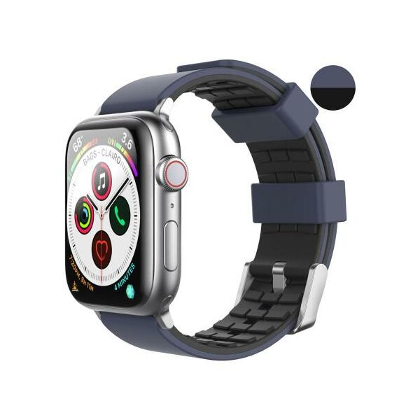 Λουράκι Σιλικόνης Ahastyle WA11 Duotone Premium Silicone Apple Watch (42/ 44/ 45mm) Σκούρο Μπλε-Μαύρο X002RWEASX X002RWEASX έως και 12 άτοκες δόσεις