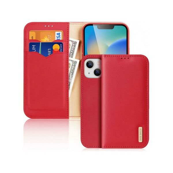 Θήκη Δερμάτινη Dux Ducis Hivo RFID Wallet Apple iPhone 15 Κόκκινο 6934913025499 6934913025499 έως και 12 άτοκες δόσεις
