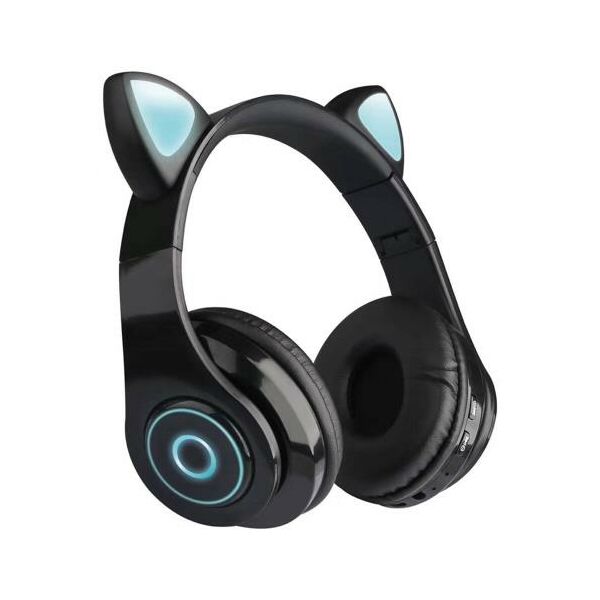 Ασύρματα Ακουστικά Κεφαλής CAT EAR CXT-B39 με LED & SD Card Cat Ears Μαύρο 5908222221423 5908222221423 έως και 12 άτοκες δόσεις