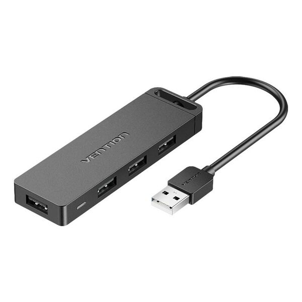 Vention USB 2.0 4-Port Hub with Power Adapter Vention CHMBB 0.15m, Black 056498 6922794746572 CHMBB έως και 12 άτοκες δόσεις