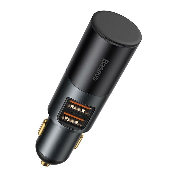 Baseus Baseus Share Together Fast Charge Car Charger with Cigarette Lighter Expansion Port, 2x USB, 120W (Gray) 027315  CCBT-D0G έως και 12 άτοκες δόσεις 6953156206700