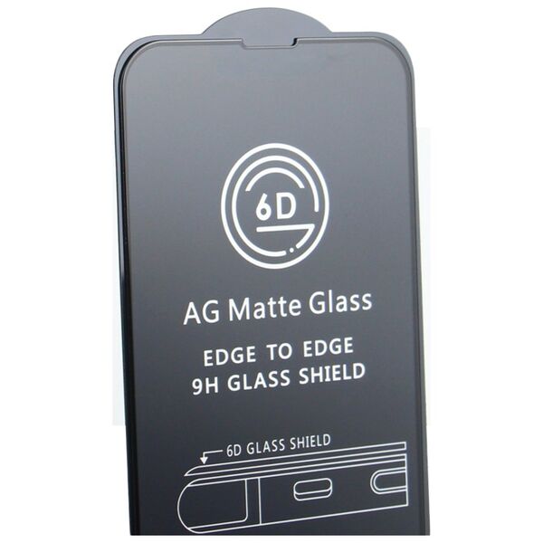 Tempered glass 6D matte for Realme C53 4G black frame