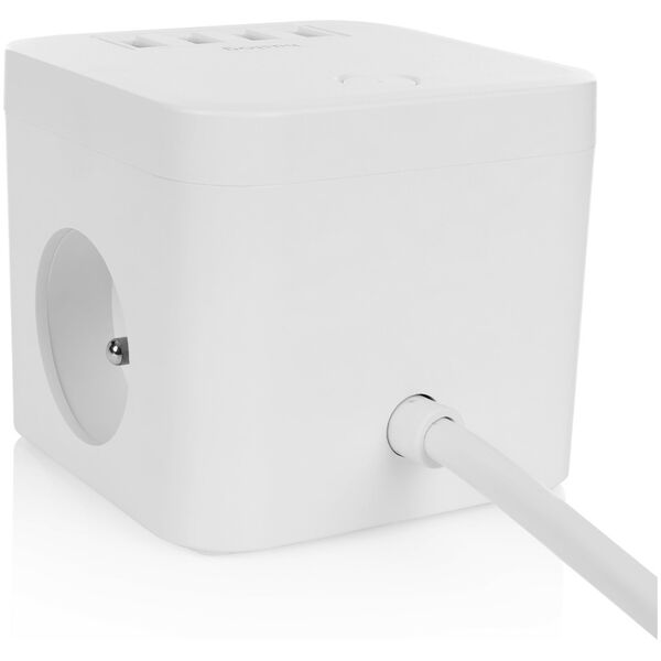 Huslog extension cord with 3 sockets white EMX-190224