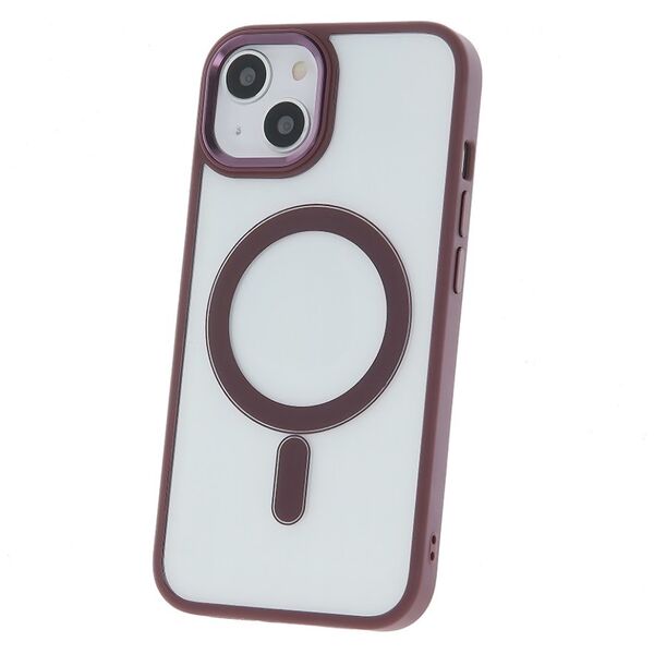 Satin Clear Mag case for iPhone 14 6,1&quot; purple