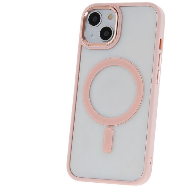 Satin Clear Mag case for iPhone 14 Pro 6,1&quot; pink