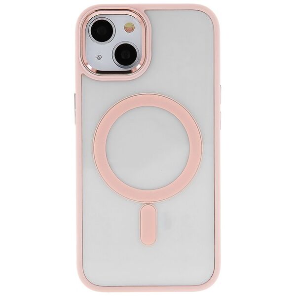 Satin Clear Mag case for iPhone 14 Pro 6,1&quot; pink