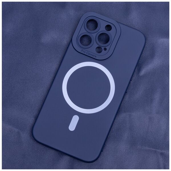 Silicon Mag case for iPhone 15 Plus 6,7&quot; dark blue