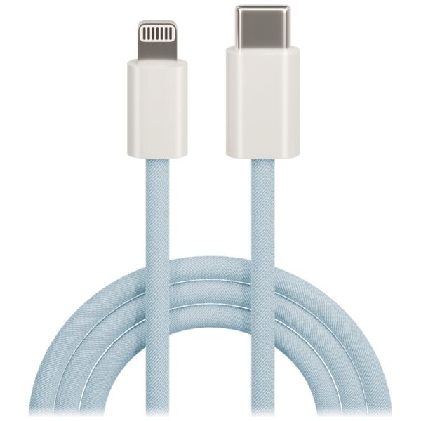 Maxlife MXUC-06 cable USB-C - Lightning 1,0 m 20W blue nylon