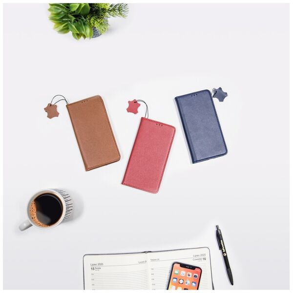 Genuine Leather Smart Pro case for Oppo A54 5G / A74 5G / A93 5G maroon