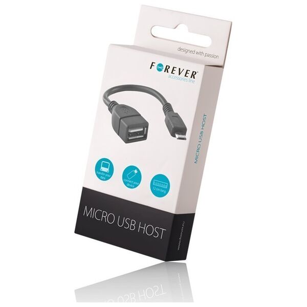 Forever adapter USB - microUSB black