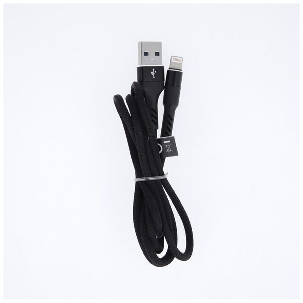 Maxlife MXUC-01 cable USB - Lightning 1,0 m 2A black nylon