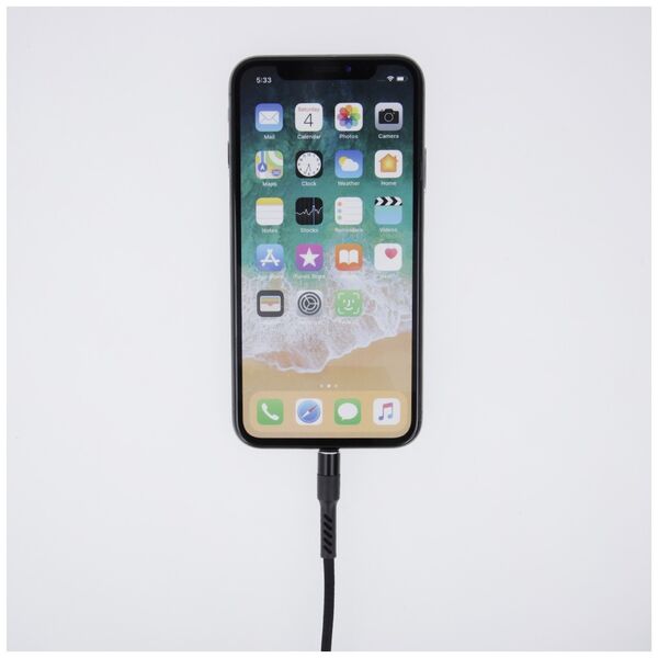 Maxlife MXUC-01 cable USB - Lightning 1,0 m 2A black nylon