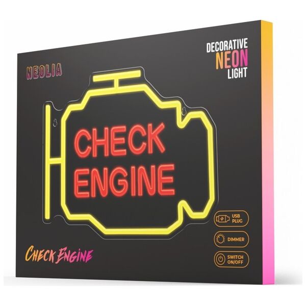 Neon PLEXI LED CHECK ENGINE yellow red NNE21 Neolia