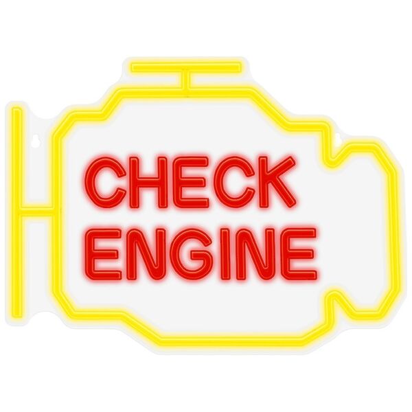 Neon PLEXI LED CHECK ENGINE yellow red NNE21 Neolia