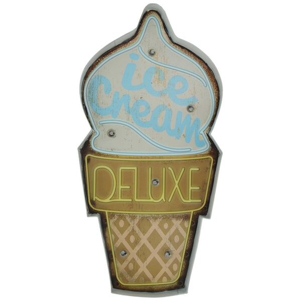 RETRO Metal Sign LED Ice Cream Forever Light