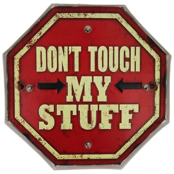RETRO Metal Sign LED Don't Touch Forever Light