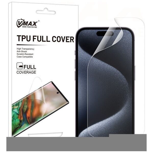 Vmax protective film invisble TPU film - full coverage for iPhone 15 6,1&quot;