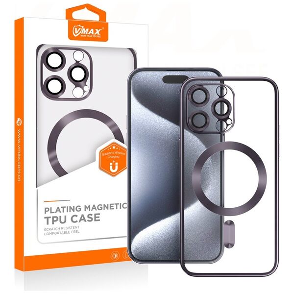 Vmax Electroplating Mag TPU case for iPhone 13 Pro 6,1&quot; purple