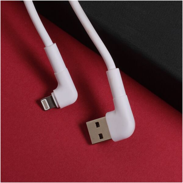 Maxlife MXUC-09 angle cable USB - Lightning 1,0 m 2,4A white