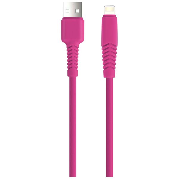 Setty cable USB - Lightning 1,5 m 2,1A KSA-L-1.526 pink