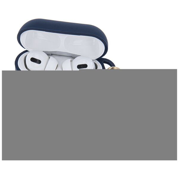 Case for Airpods / Airpods 2 dark blue with pendant