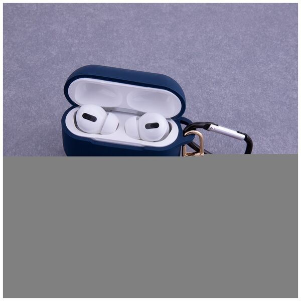Case for Airpods / Airpods 2 dark blue with pendant