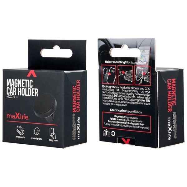 Maxlife car holder for air vent MXCH-11 magnetic black
