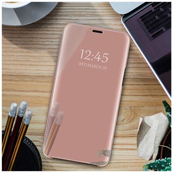 Smart Clear View Case for Xiaomi Redmi Note 7 pink