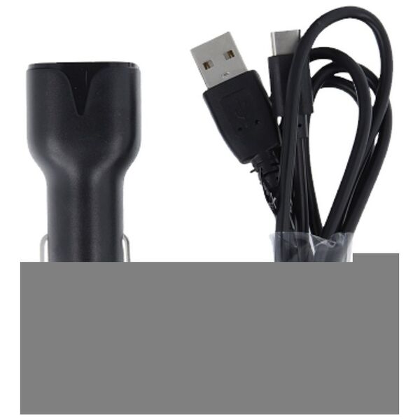 Maxlife MXCC-01 car charger 2x USB 2.4A black + USB-C cable