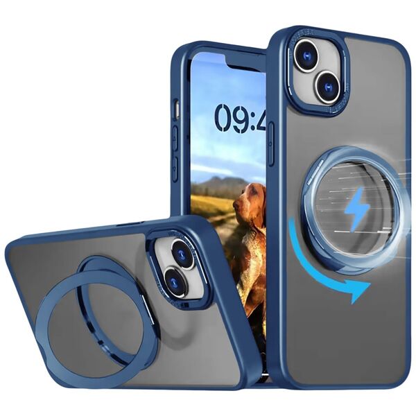Mag Ring Rotating case for iPhone 15 Pro Max 6,7&quot; navy blue