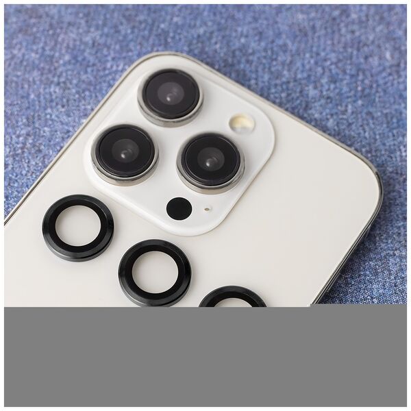 Single lens protection for iPhone 11 Pro / iPhone 11 Pro Max / iPhone 12 Pro black frame