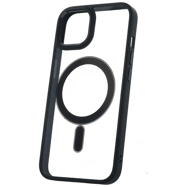 Satin Clear Mag case for iPhone 15 Plus 6,7&quot; black