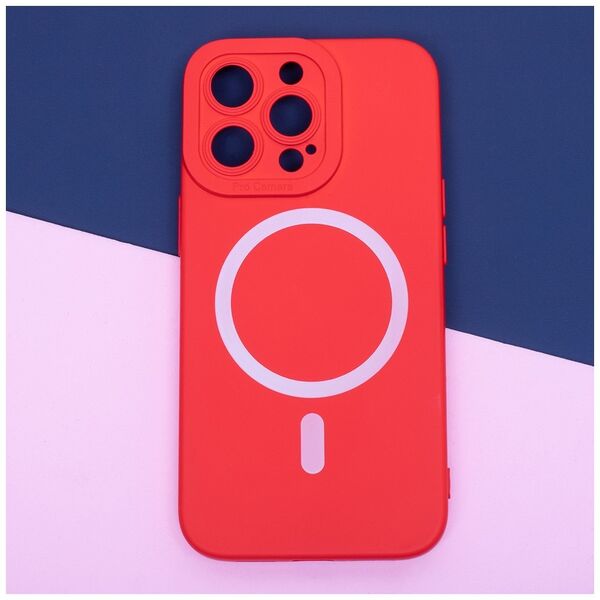 Silicon Mag case for iPhone 15 Pro 6,1&quot; red