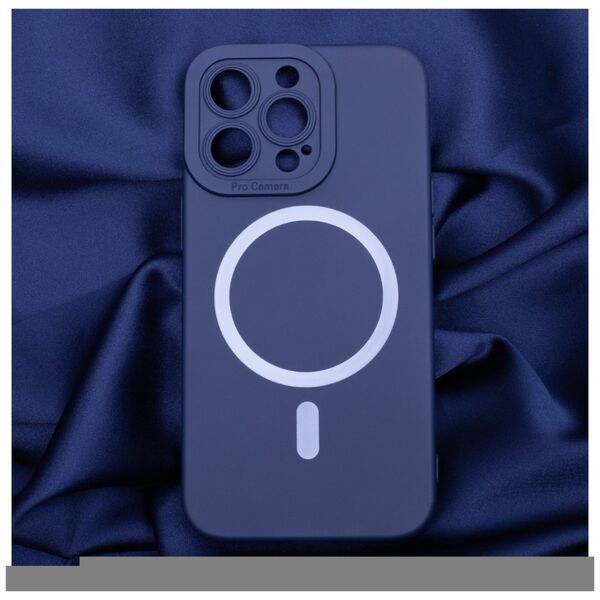 Silicon Mag case for iPhone 15 Pro Max 6,7&quot; dark blue