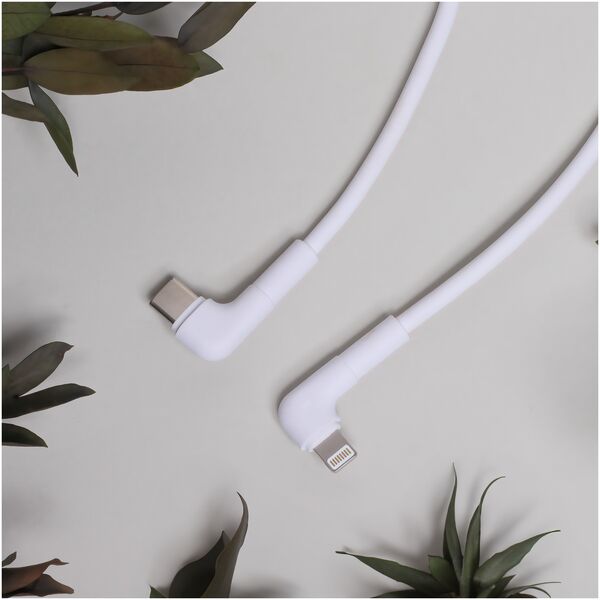 Maxlife MXUC-09 angle cable USB-C - Lightning 1,0 m 27W white