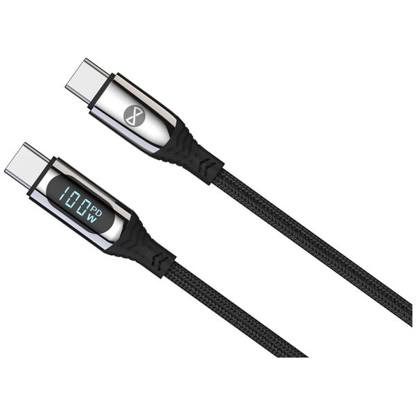 Forever LCD cable USB-C - USB-C 1,0 m 100W black