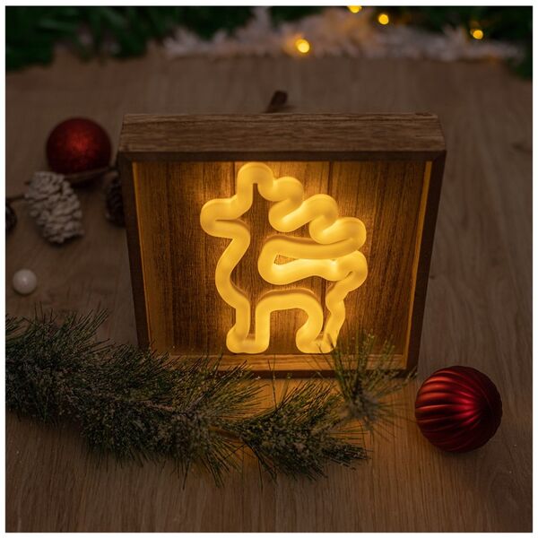 Neon Wood Frame LED DEER warm white FLNW01 Forever Light