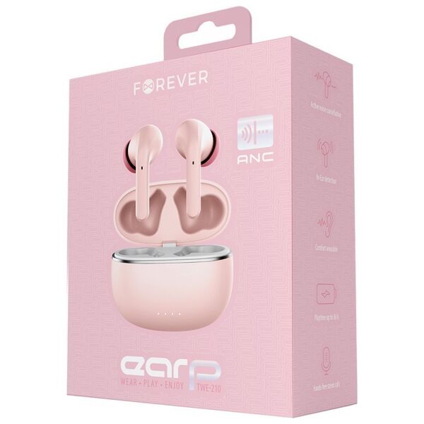 Forever Bluetooth ANC earphones TWE-210 Earp pink