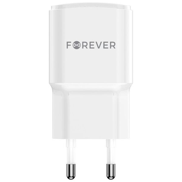 Forever TC-01-20AC PD QC charger 1x USB-C 1x USB 20W white
