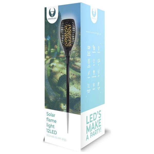 Solar flame light 12LED 300mAh Ni-Mh IP65