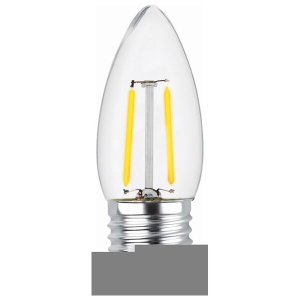 LED Bulb Filament E27 C35 2W 230V 2700K 250lm COG clear Forever Light