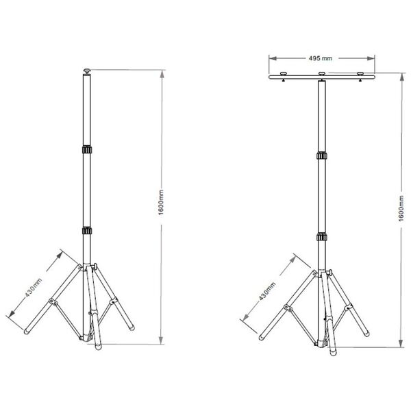 Worklight LED 1x100W 6000K with tripod Forever Light
