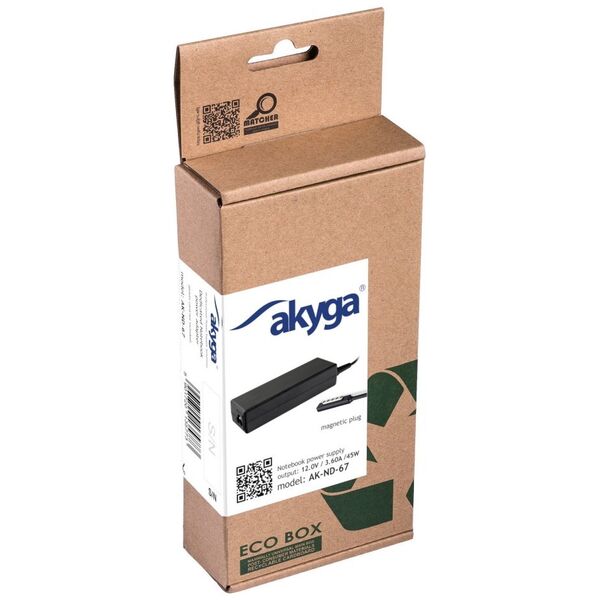 Akyga power supply AK-ND-67 12.0V / 3.60A 45W Magnetic Surface plug Surface PRO 2 1.2m