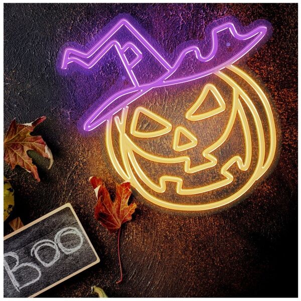 Neon PLEXI LED CURSED PUMPKIN orange purple NNE16 Neolia