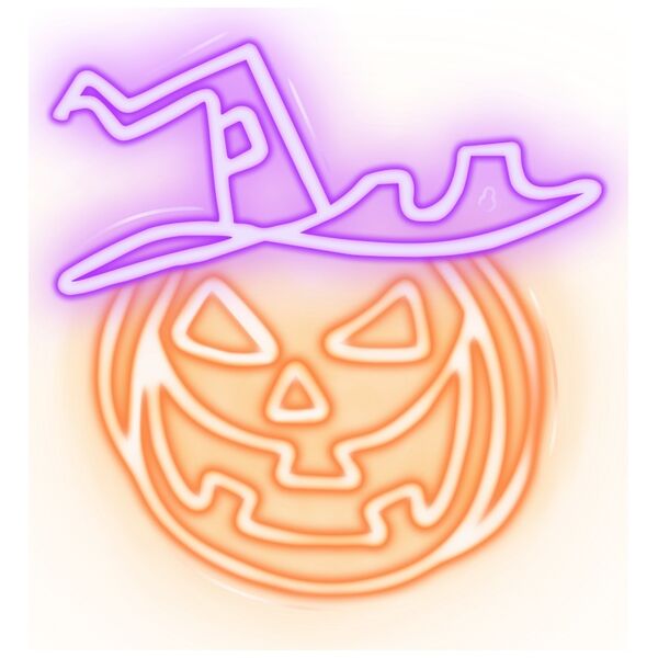Neon PLEXI LED CURSED PUMPKIN orange purple NNE16 Neolia