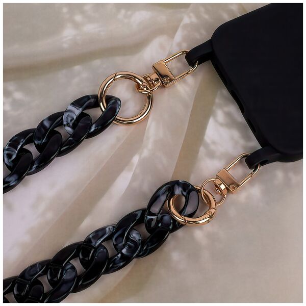 Phone chain long mottled black