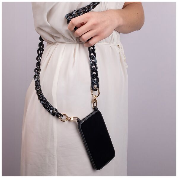 Phone chain long mottled black